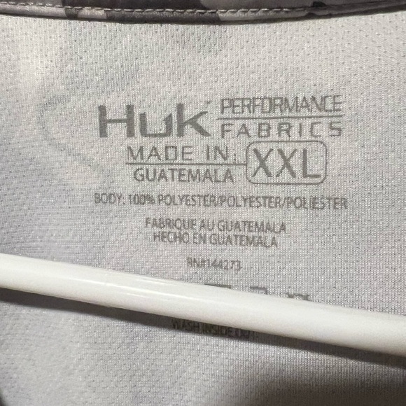 Huk Gray Performance Hoodie Sun Shirt - Picture 2 of 2